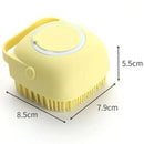 Esponja de silicone SilkyHair para banho de pets com, dispenser de shampoo