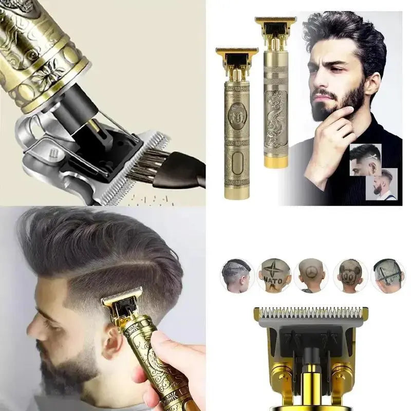 Máquina De Cortar Cabelo Profissional Dragão, Sem Fio, Cabelo, Barba e Pezinho