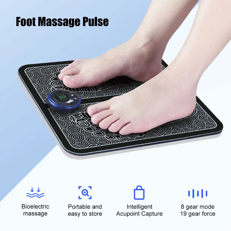 Tapete Massageador EMS elétrico para os pés